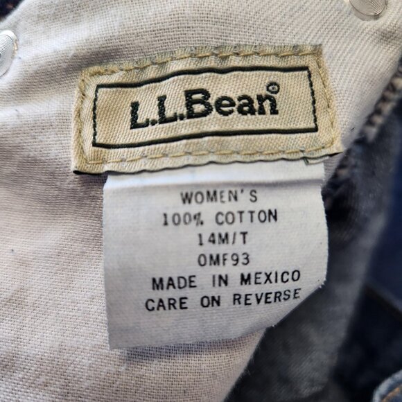 L.L. Bean Women’s 100% Cotton Denim Jeans – Size 14 M/T – Dark Blue Straight Leg - Picture 5 of 7